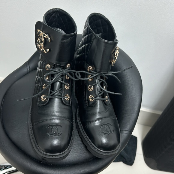 Chanel Quilted Leather Combat Boot - Picture 4 of 6